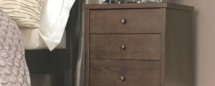 Dark Wood Bedside Cabinets